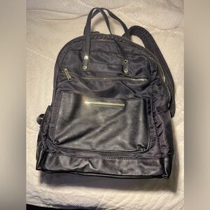 Steve Madden backpack black 16h x 12.5w gold hardware